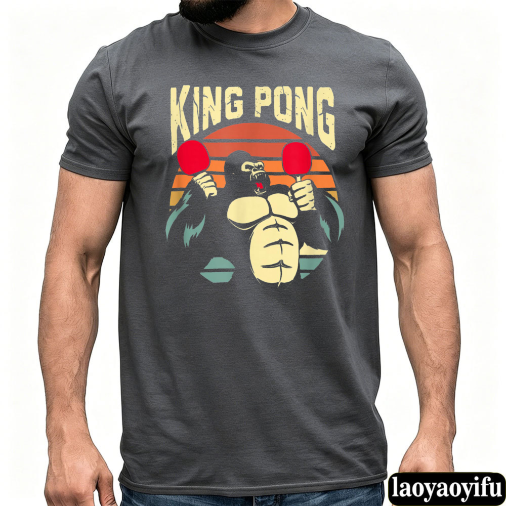 Table Tennis Graphics - Koszulka Ping Pong King Kong Męska