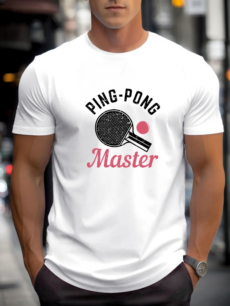 Table Tennis Graphics - Męska koszulka T-shirt Ping Pong Master