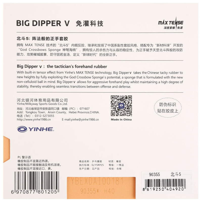 YINHE BIG DIPPER V Guma do ten – Table Tennis Padel recenzja i cena